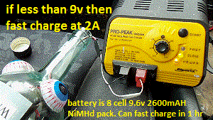 fast-charging the 10v battery inside a car