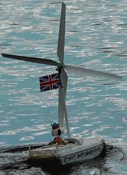 Windmill Powered Robot Boat